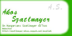 akos szatlmayer business card